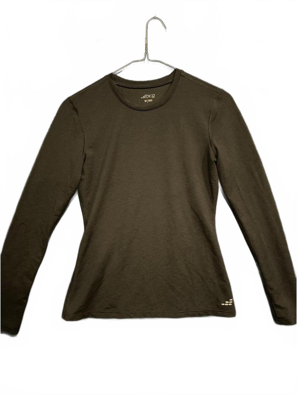 BCG Women’s M Black Cold Weather Long-Sleeved Activewear Shirt. EUC